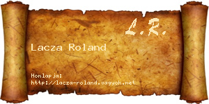 Lacza Roland névjegykártya