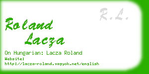 roland lacza business card